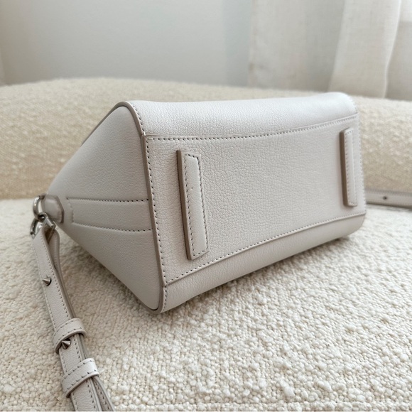 Givenchy Mini Antigona Sugar Leather Satchel Handbag Crossbody Purse | White - Picture 7 of 16